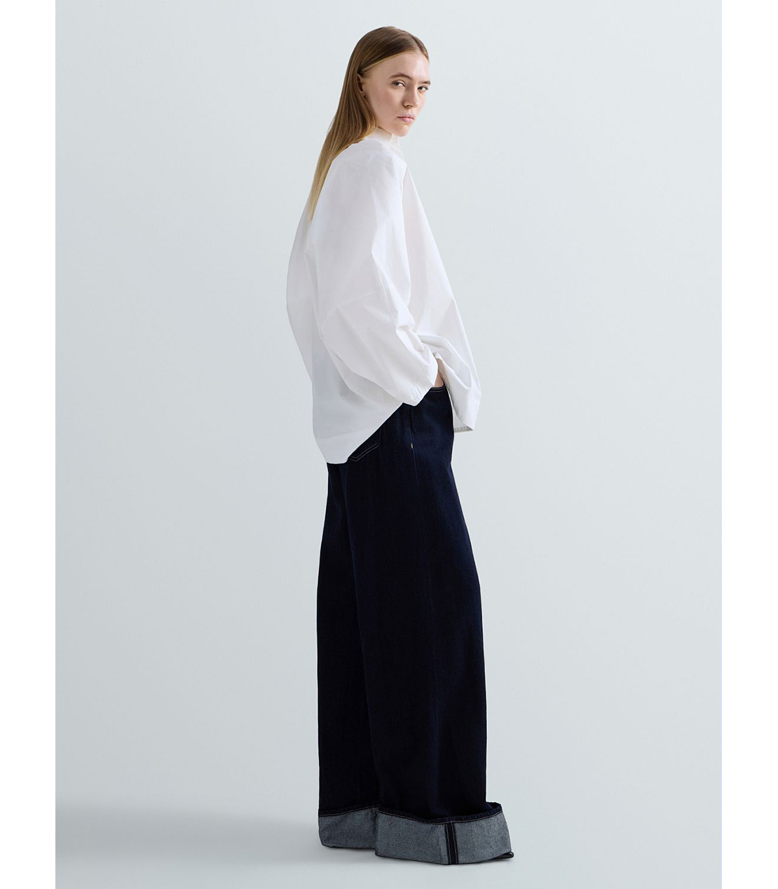 コットンポプリンオーバーシャツ 詳細画像 ホワイト 4